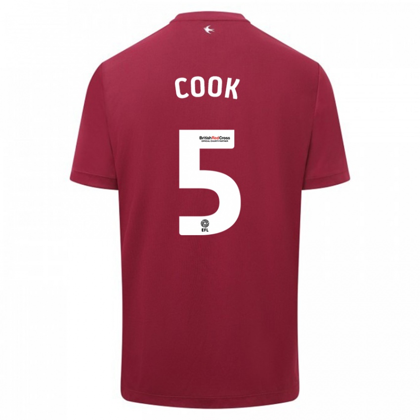 Criança Camisola Freddie Cook #5 Vermelho Alternativa 2023/24 Camisa