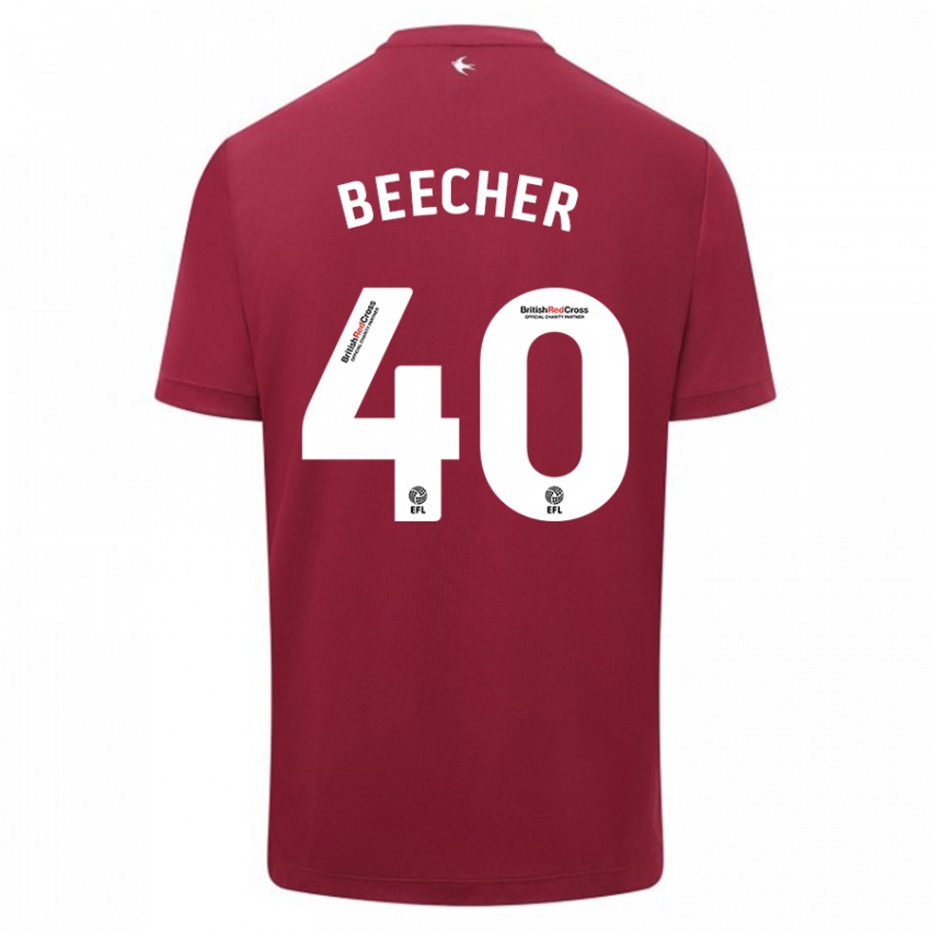 Criança Camisola Josh Beecher #40 Vermelho Alternativa 2023/24 Camisa