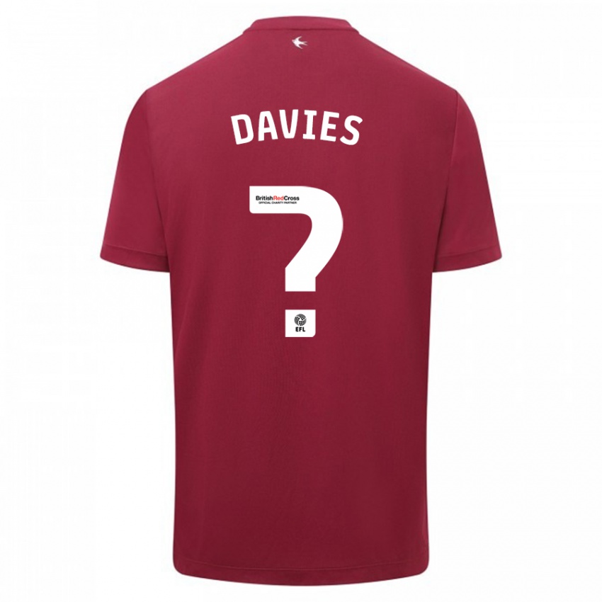 Criança Camisola Jake Davies #0 Vermelho Alternativa 2023/24 Camisa