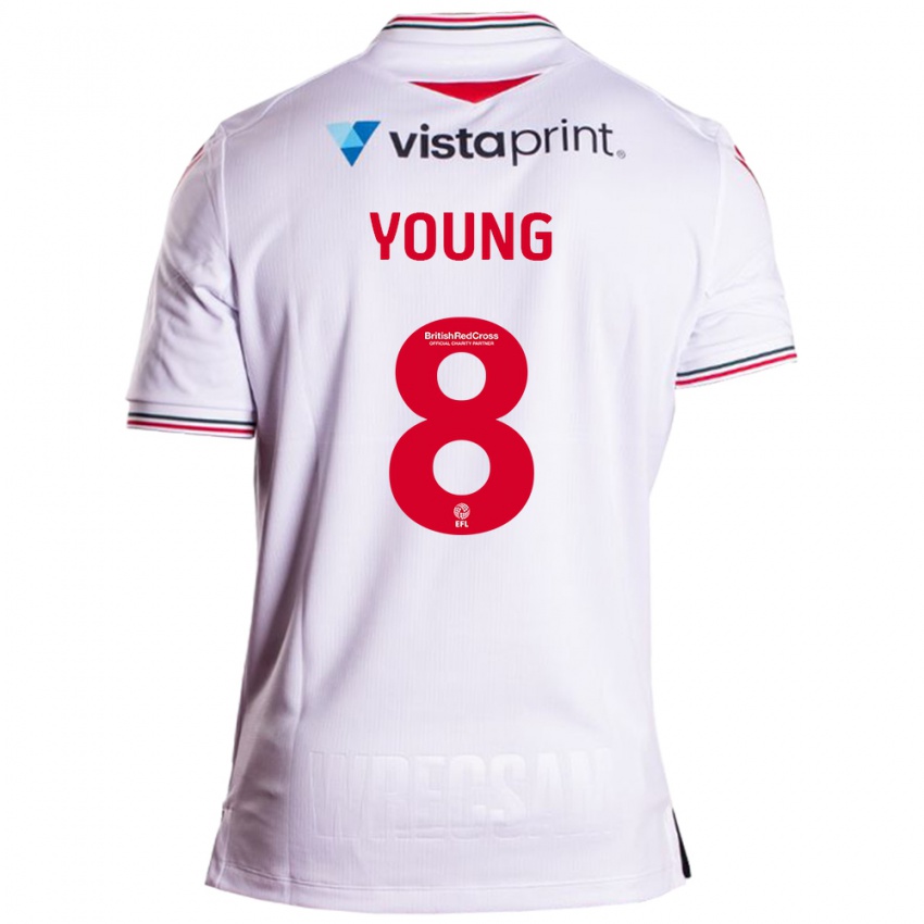 Criança Camisola Luke Young #8 Branco Alternativa 2023/24 Camisa