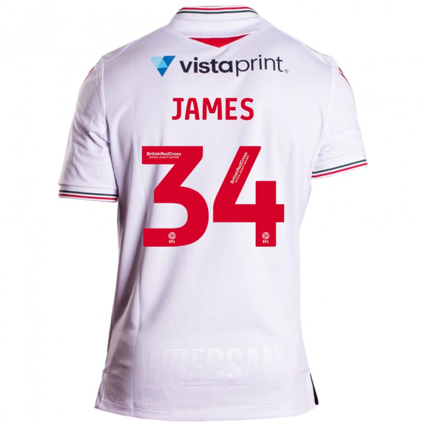 Criança Camisola Aaron James #34 Branco Alternativa 2023/24 Camisa