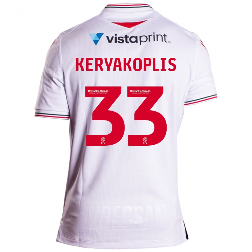 Criança Camisola Hannah Keryakoplis #33 Branco Alternativa 2023/24 Camisa