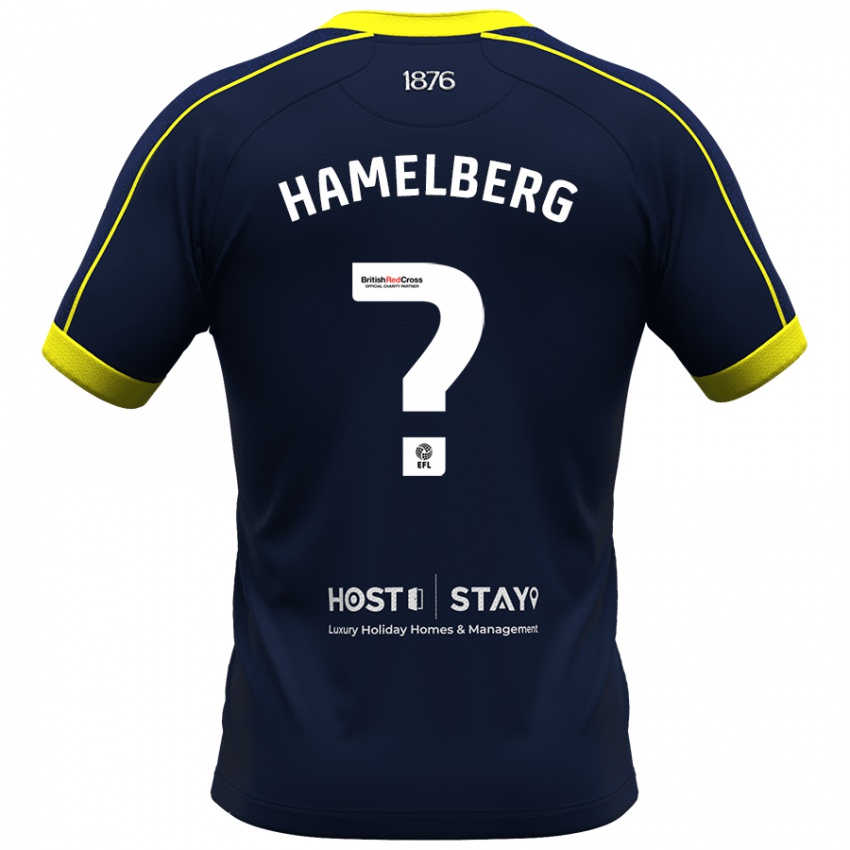 Criança Camisola Eric Hamelberg #0 Marinha Alternativa 2023/24 Camisa