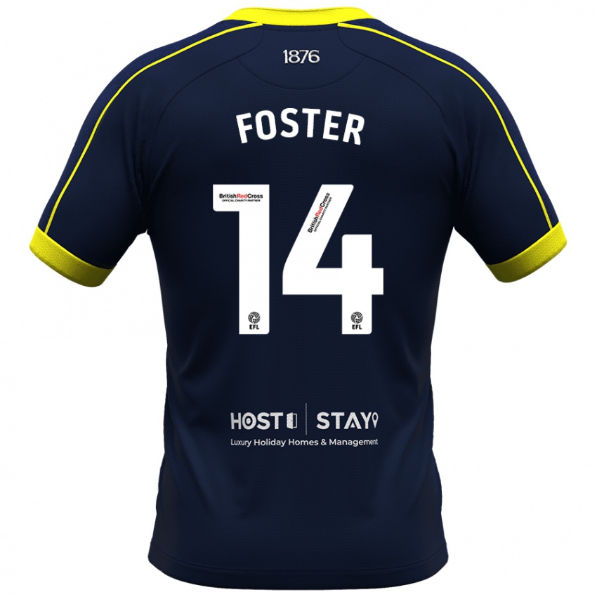 Criança Camisola Emma Foster #14 Marinha Alternativa 2023/24 Camisa