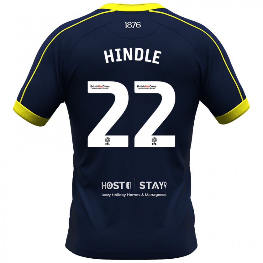 Criança Camisola Rachel Hindle #22 Marinha Alternativa 2023/24 Camisa