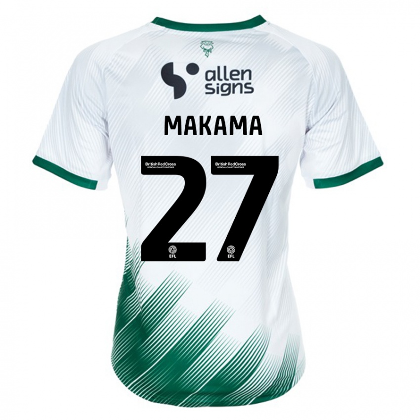 Criança Camisola Jovon Makama #27 Branco Alternativa 2023/24 Camisa