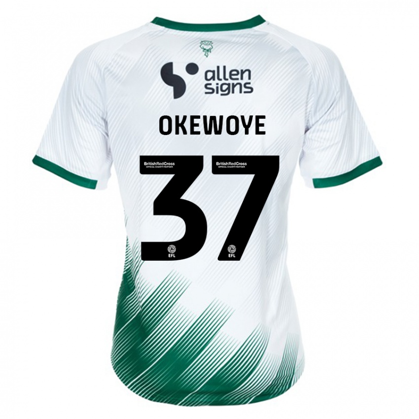 Criança Camisola Gbolahan Okewoye #37 Branco Alternativa 2023/24 Camisa