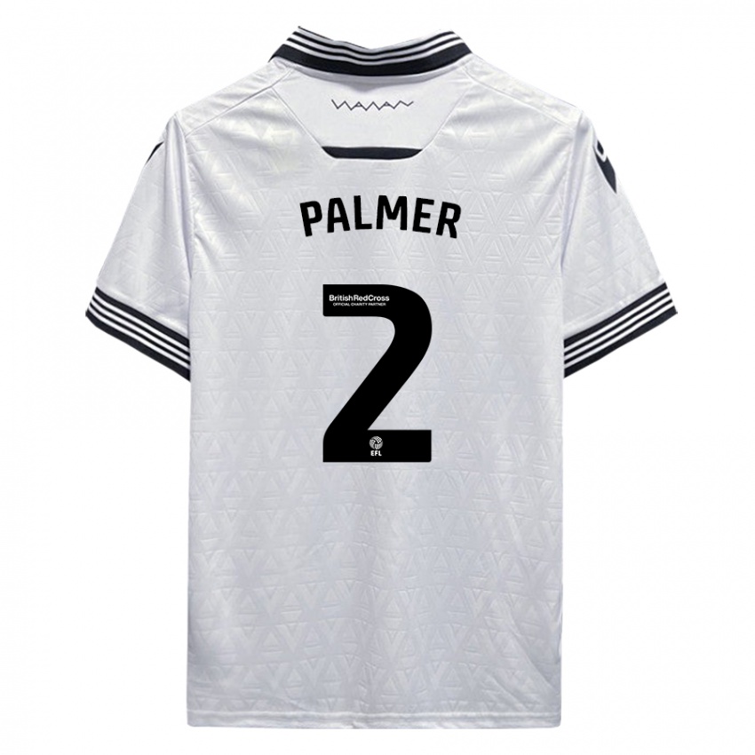 Criança Camisola Liam Palmer #2 Branco Alternativa 2023/24 Camisa