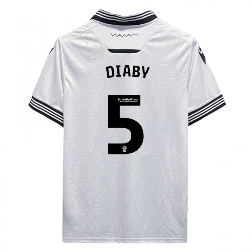 Criança Camisola Bambo Diaby #5 Branco Alternativa 2023/24 Camisa