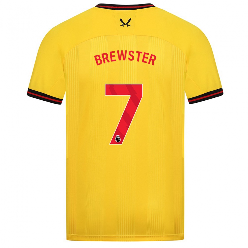 Criança Camisola Rhian Brewster #7 Amarelo Alternativa 2023/24 Camisa