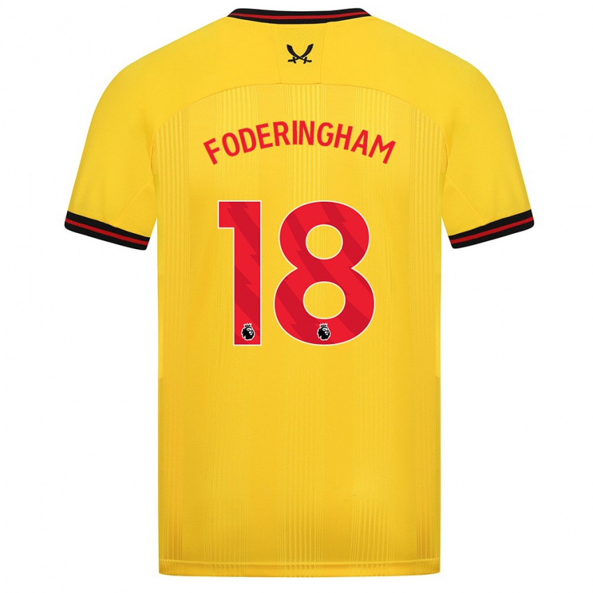 Criança Camisola Wes Foderingham #18 Amarelo Alternativa 2023/24 Camisa