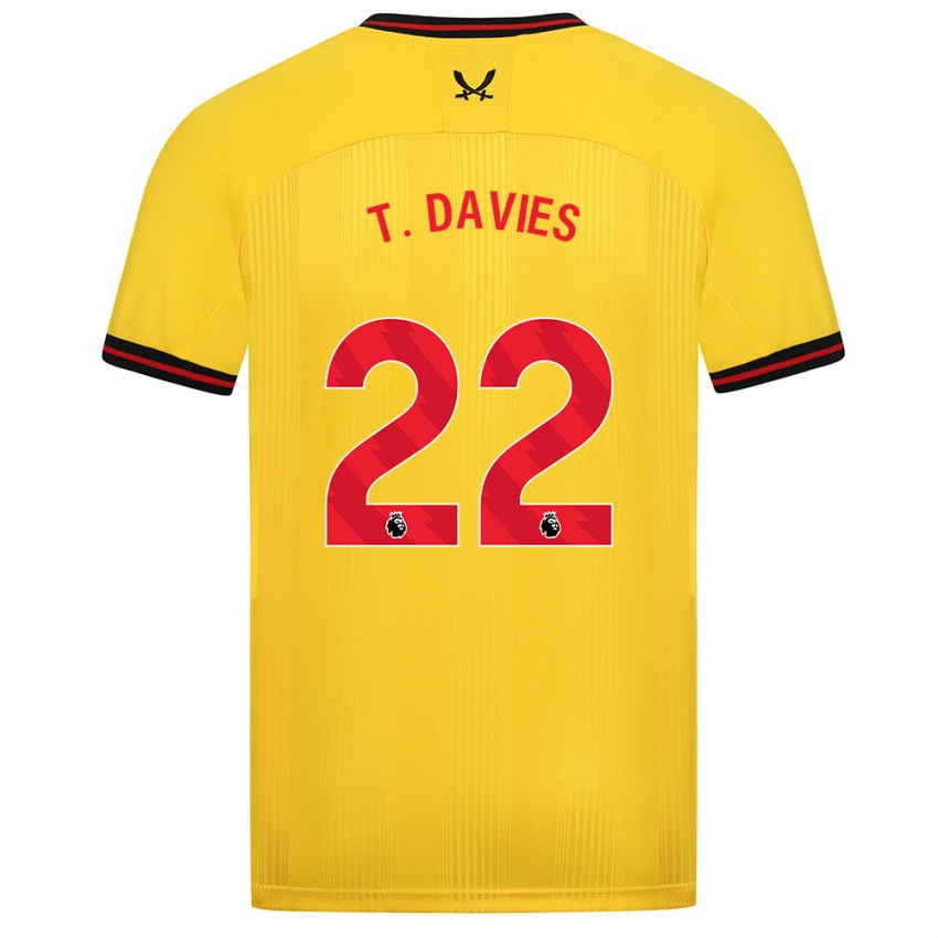 Criança Camisola Tom Davies #22 Amarelo Alternativa 2023/24 Camisa