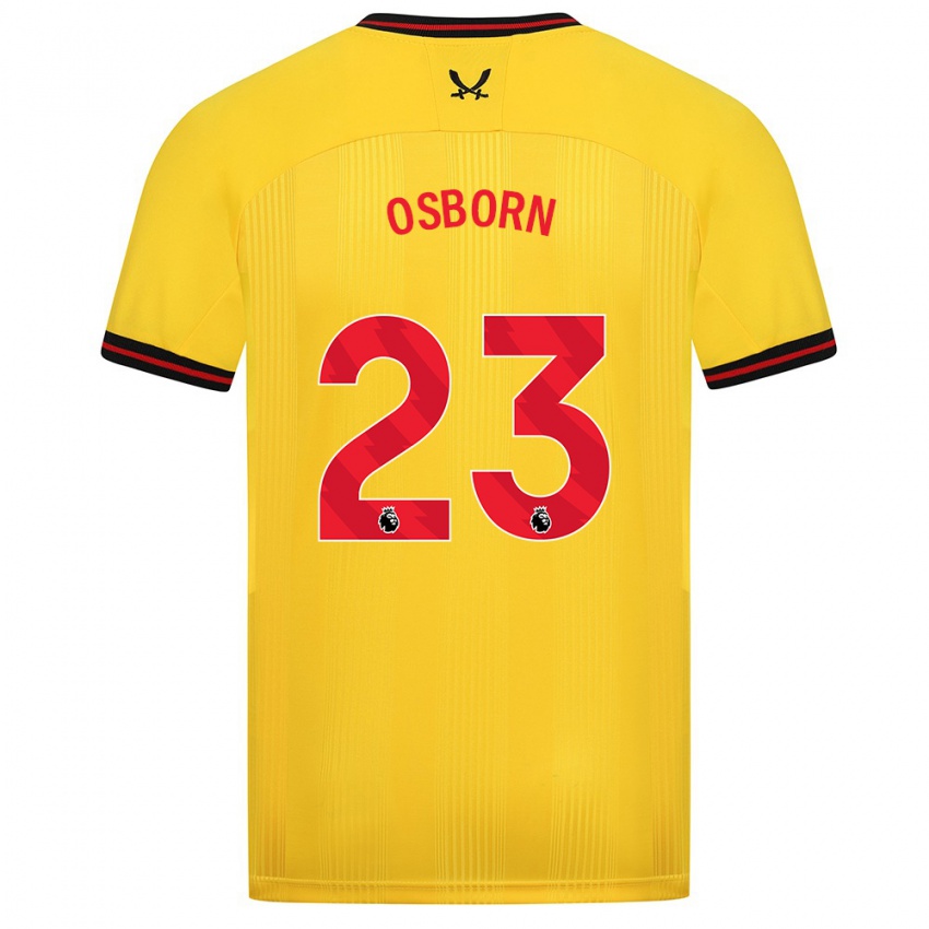 Criança Camisola Ben Osborn #23 Amarelo Alternativa 2023/24 Camisa