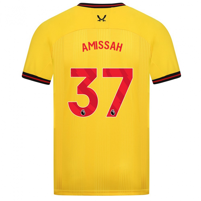 Criança Camisola Jordan Amissah #37 Amarelo Alternativa 2023/24 Camisa