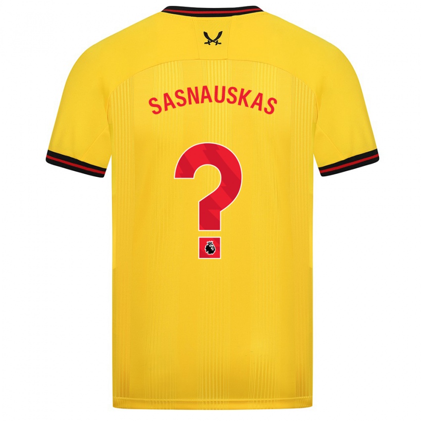 Criança Camisola Dovydas Sasnauskas #0 Amarelo Alternativa 2023/24 Camisa