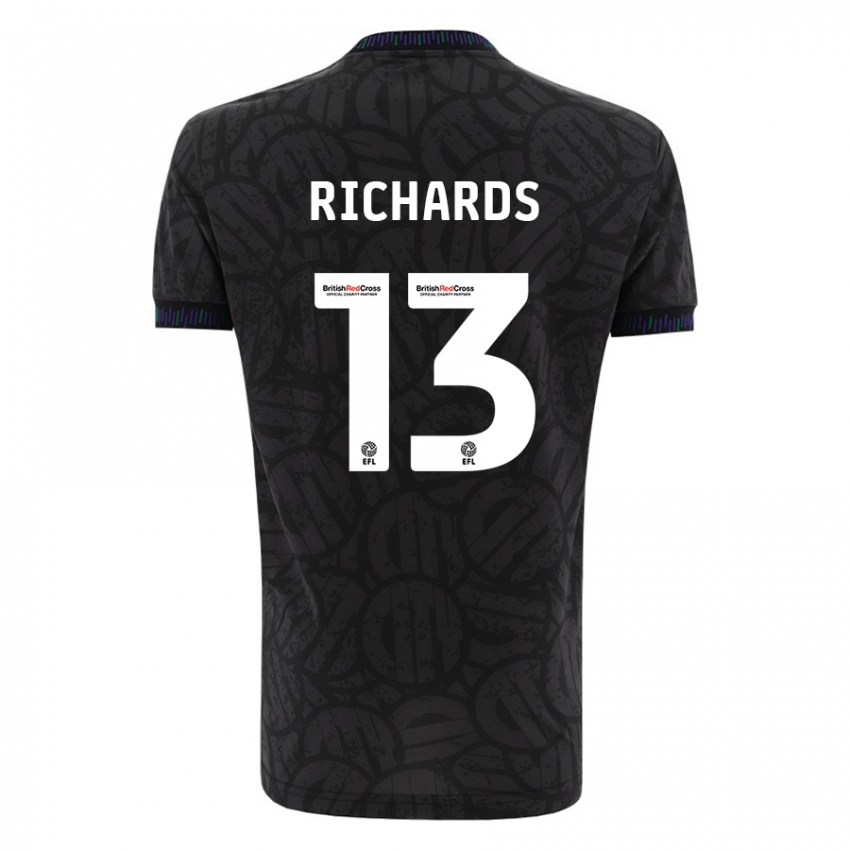 Criança Camisola Harvey Wiles-Richards #13 Preto Alternativa 2023/24 Camisa