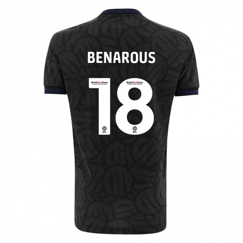 Criança Camisola Ayman Benarous #18 Preto Alternativa 2023/24 Camisa