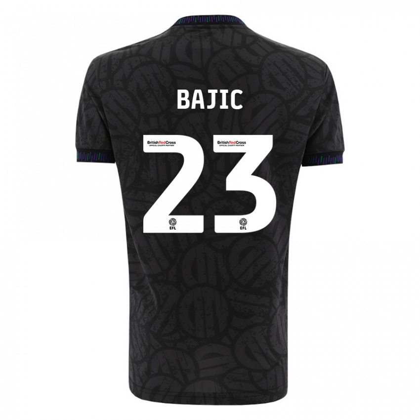 Criança Camisola Stefan Bajic #23 Preto Alternativa 2023/24 Camisa