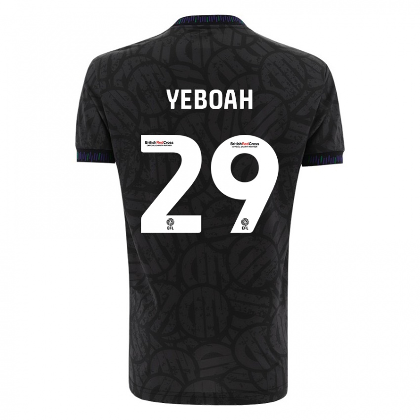 Criança Camisola Ephraim Yeboah #29 Preto Alternativa 2023/24 Camisa