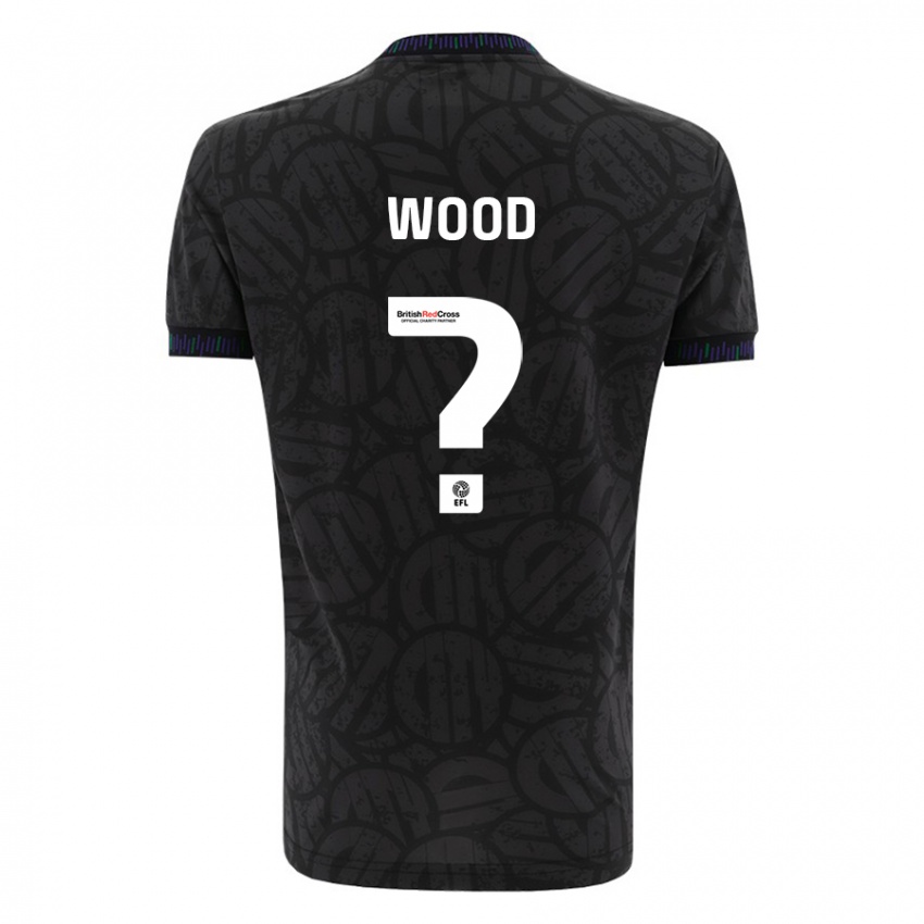 Criança Camisola Callum Wood #0 Preto Alternativa 2023/24 Camisa