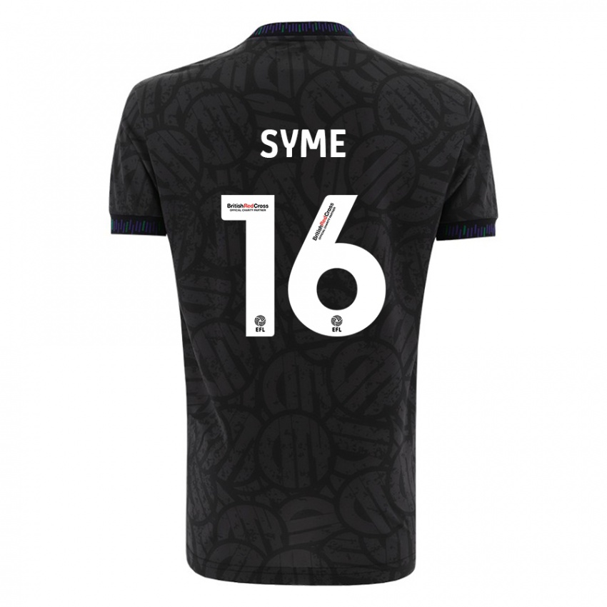 Criança Camisola Emily Syme #16 Preto Alternativa 2023/24 Camisa