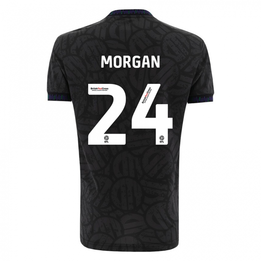 Criança Camisola Ffion Morgan #24 Preto Alternativa 2023/24 Camisa