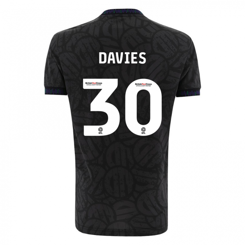 Criança Camisola Yasmin Davies #30 Preto Alternativa 2023/24 Camisa