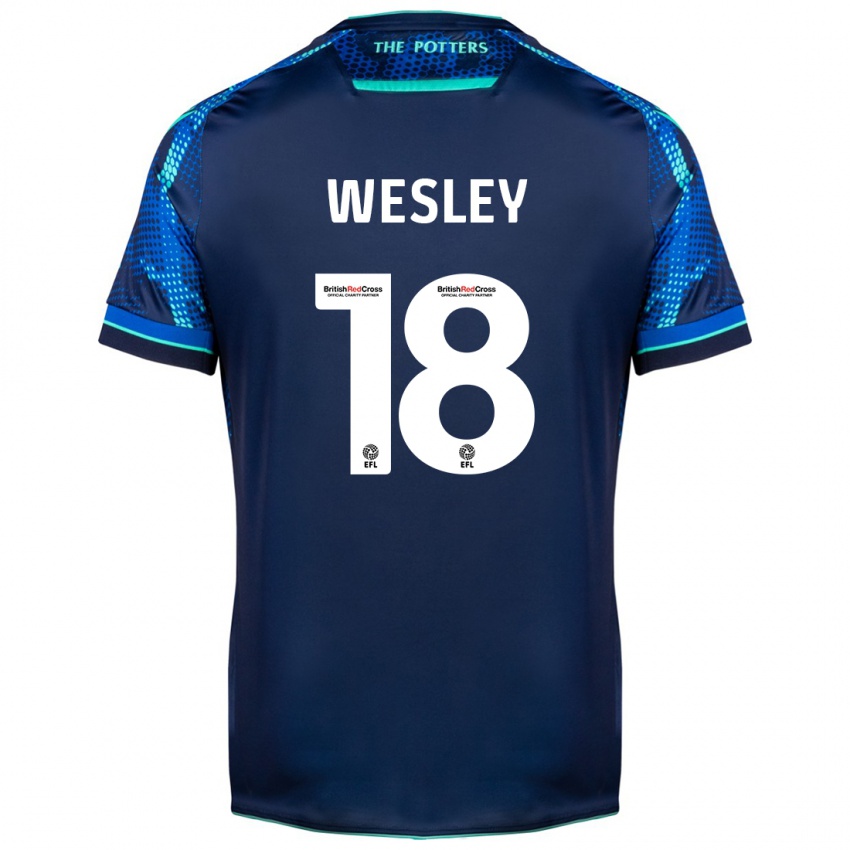 Criança Camisola Wesley Moraes #18 Marinha Alternativa 2023/24 Camisa