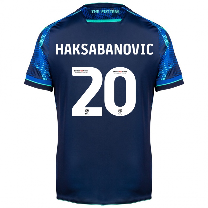 Criança Camisola Sead Hakšabanović #20 Marinha Alternativa 2023/24 Camisa