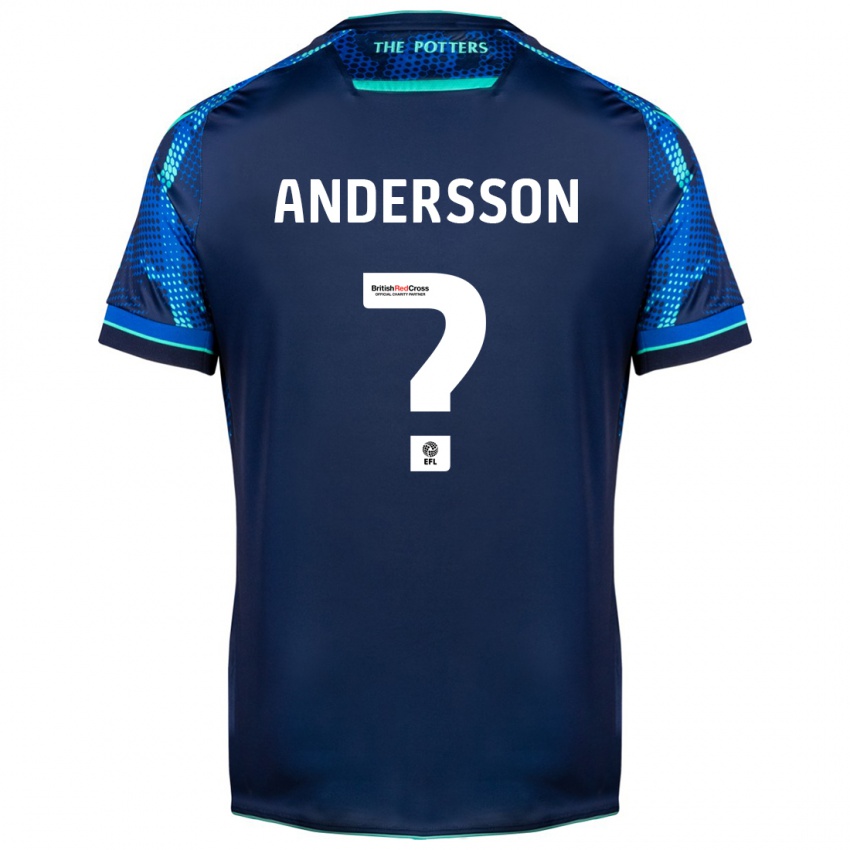 Criança Camisola Edwin Andersson #0 Marinha Alternativa 2023/24 Camisa