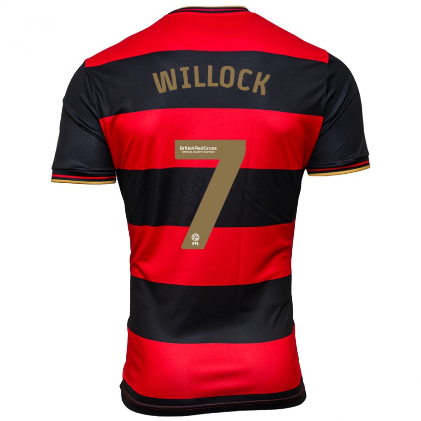 Criança Camisola Chris Willock #7 Preto Vermelho Alternativa 2023/24 Camisa