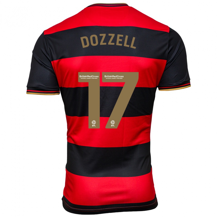 Criança Camisola Andre Dozzell #17 Preto Vermelho Alternativa 2023/24 Camisa