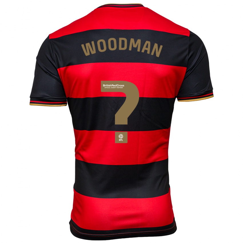 Criança Camisola Deon Woodman #0 Preto Vermelho Alternativa 2023/24 Camisa