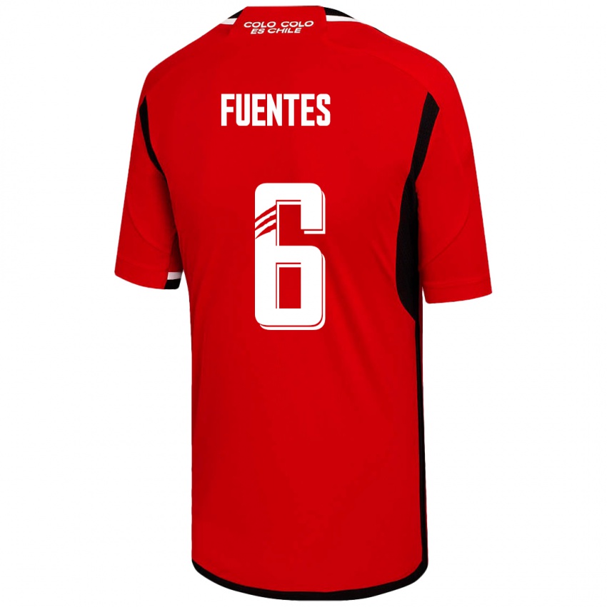 Criança Camisola César Fuentes #6 Vermelho Alternativa 2023/24 Camisa