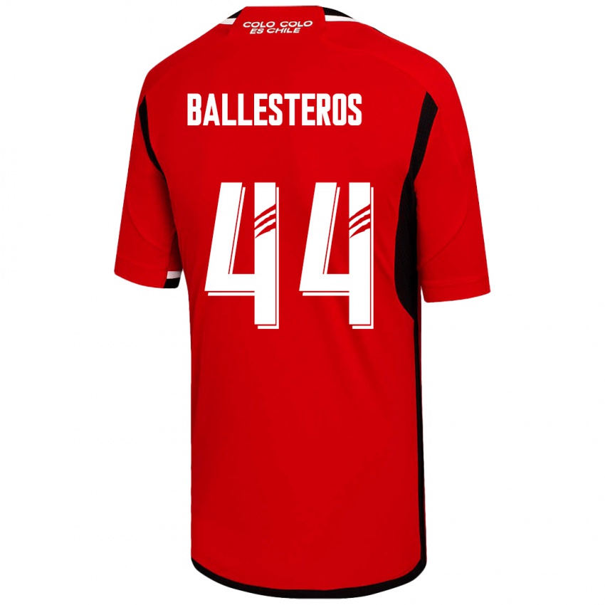 Criança Camisola Martín Ballesteros #44 Vermelho Alternativa 2023/24 Camisa