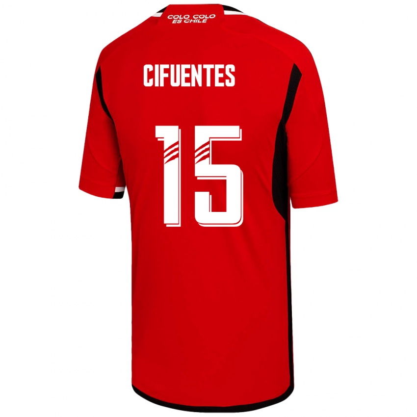 Criança Camisola Anaís Cifuentes #15 Vermelho Alternativa 2023/24 Camisa