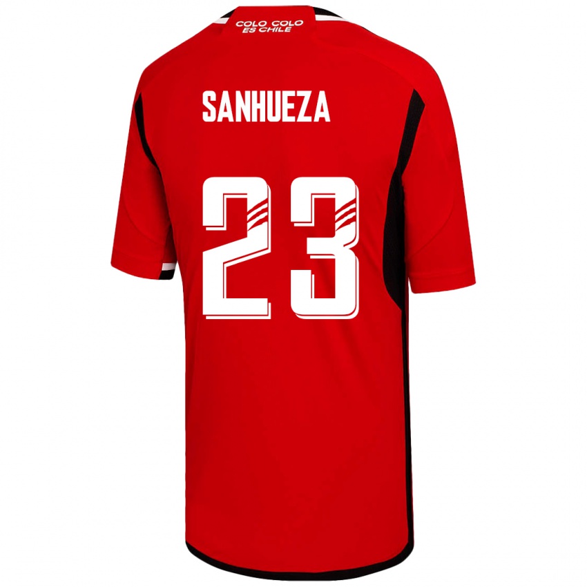 Criança Camisola Nicol Sanhueza #23 Vermelho Alternativa 2023/24 Camisa