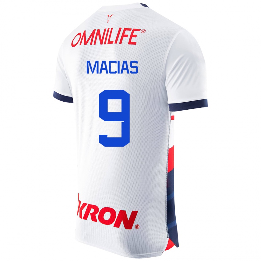 Criança Camisola José Juan Macías #9 Branco Alternativa 2023/24 Camisa