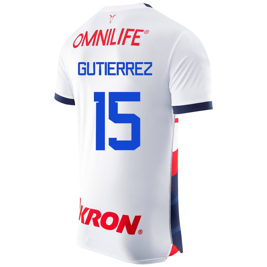 Criança Camisola Erick Gutierrez #15 Branco Alternativa 2023/24 Camisa