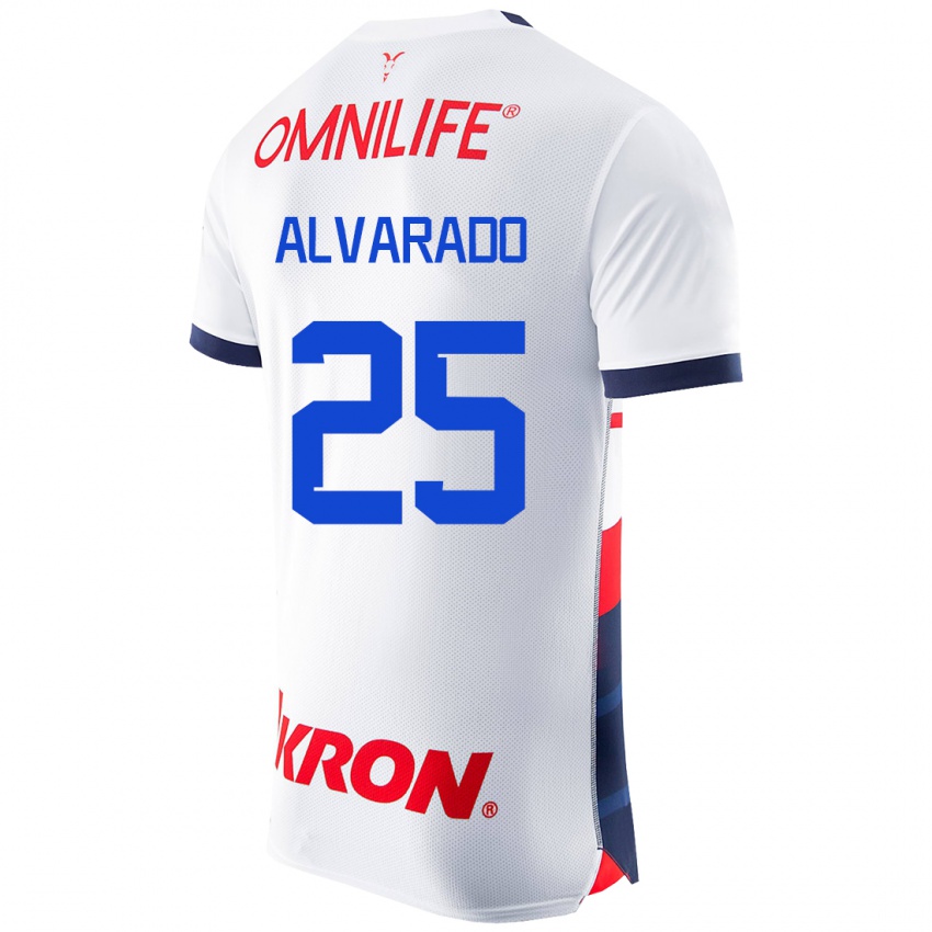 Criança Camisola Roberto Alvarado #25 Branco Alternativa 2023/24 Camisa