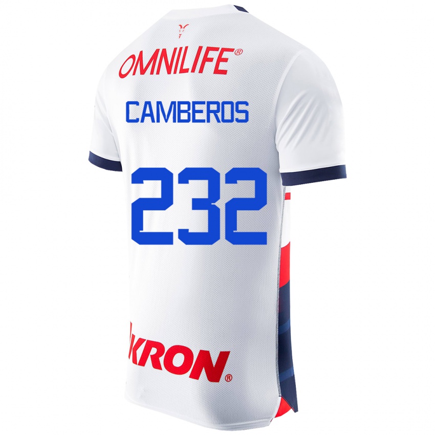 Criança Camisola Hugo Camberos #232 Branco Alternativa 2023/24 Camisa