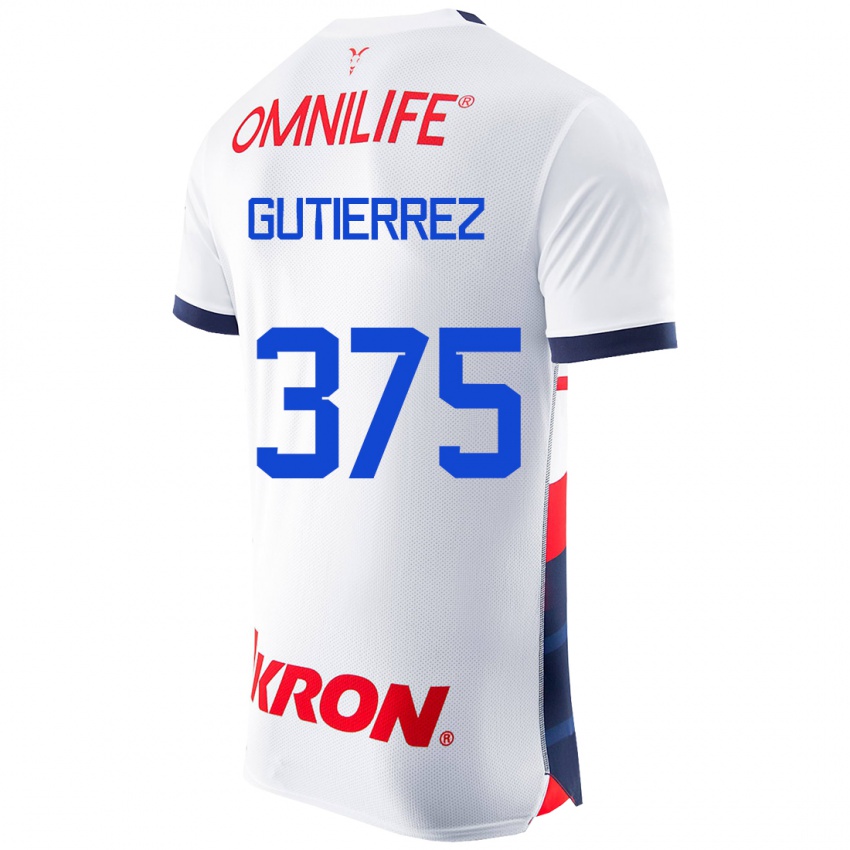 Criança Camisola Gerson Gutiérrez #375 Branco Alternativa 2023/24 Camisa