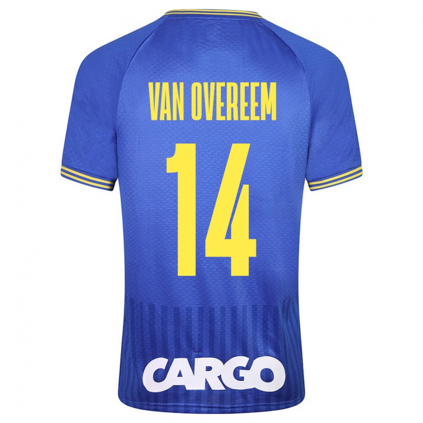 Criança Camisola Joris Van Overeem #14 Azul Alternativa 2023/24 Camisa