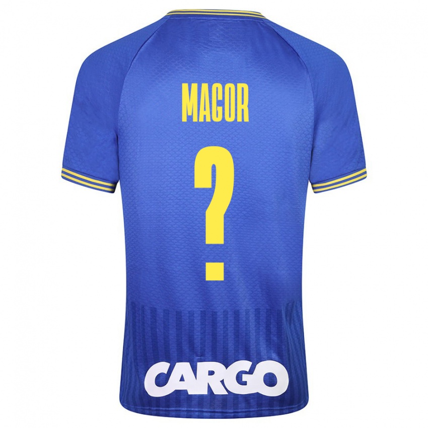 Criança Camisola Roee Magor #0 Azul Alternativa 2023/24 Camisa