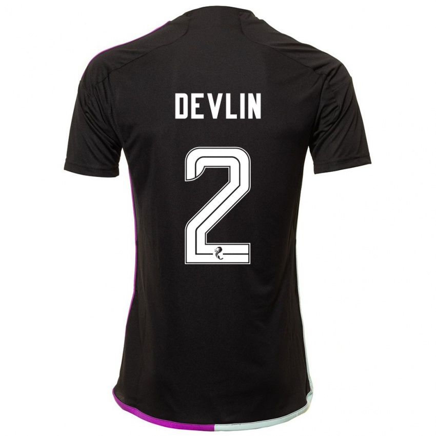 Criança Camisola Nicky Devlin #2 Preto Alternativa 2023/24 Camisa