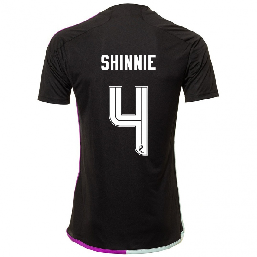 Criança Camisola Graeme Shinnie #4 Preto Alternativa 2023/24 Camisa