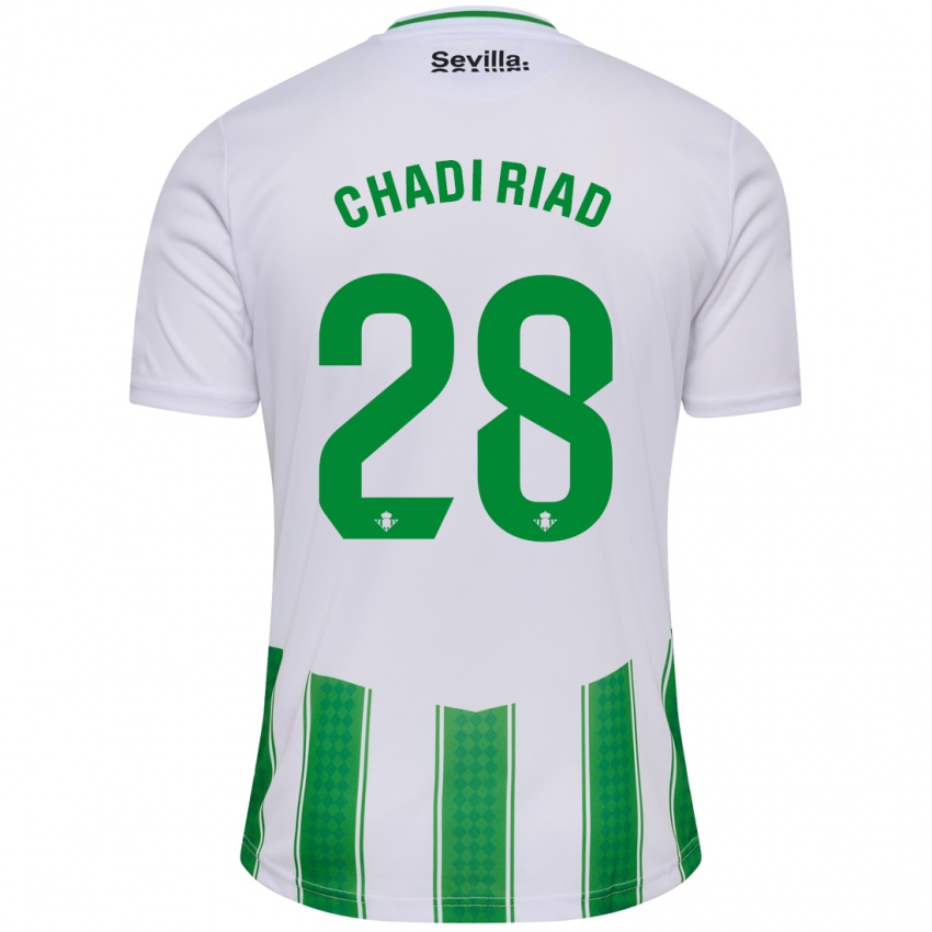 Homem Camisola Chadi Riad #28 Branco Principal 2023/24 Camisa