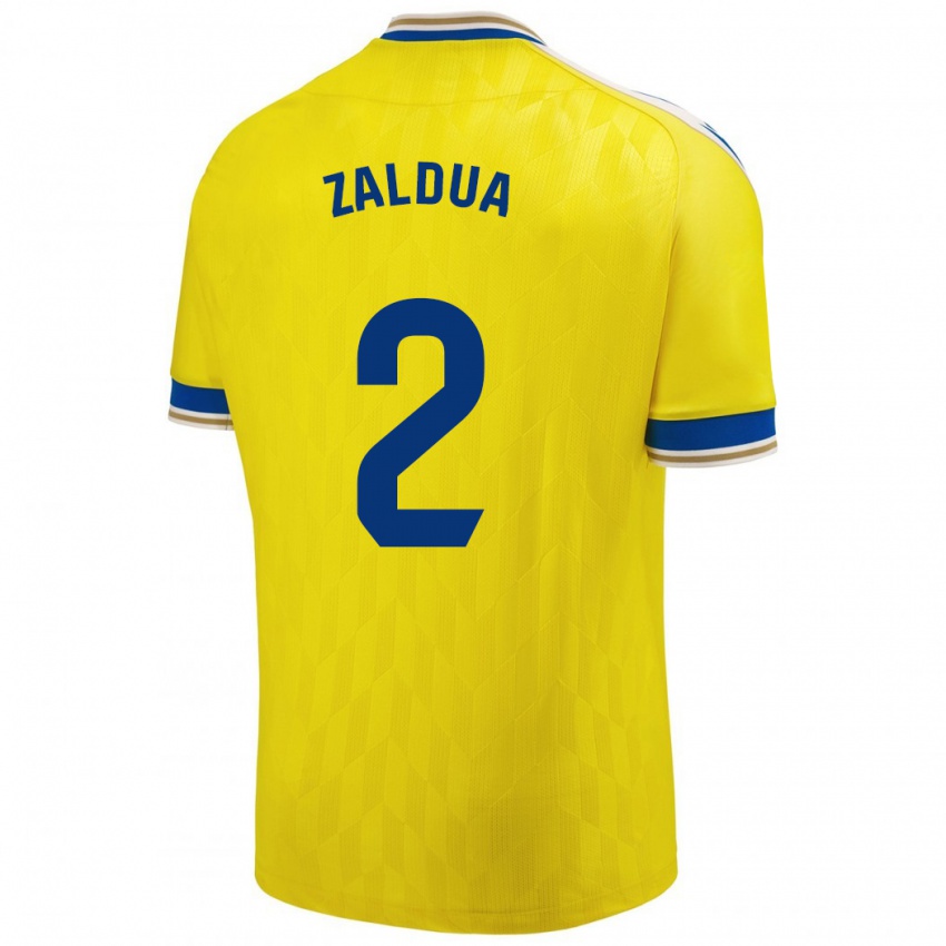 Homem Camisola Joseba Zaldua #2 Amarelo Principal 2023/24 Camisa