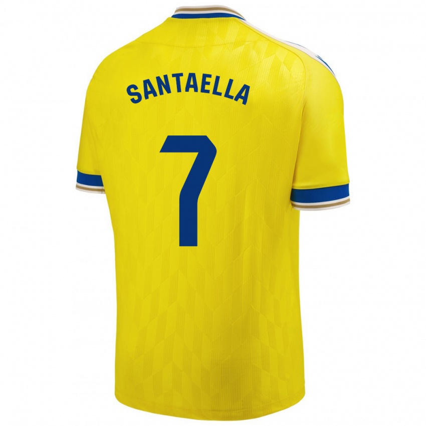 Homem Camisola Natalia Santaella Picón #7 Amarelo Principal 2023/24 Camisa