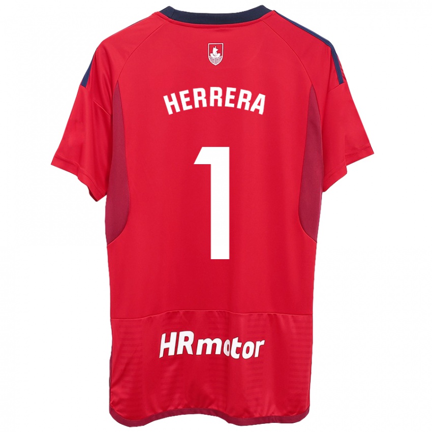 Homem Camisola Sergio Herrera #1 Vermelho Principal 2023/24 Camisa